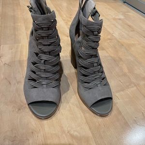 Never worn ..cute open toed booties from Crown Vintage.